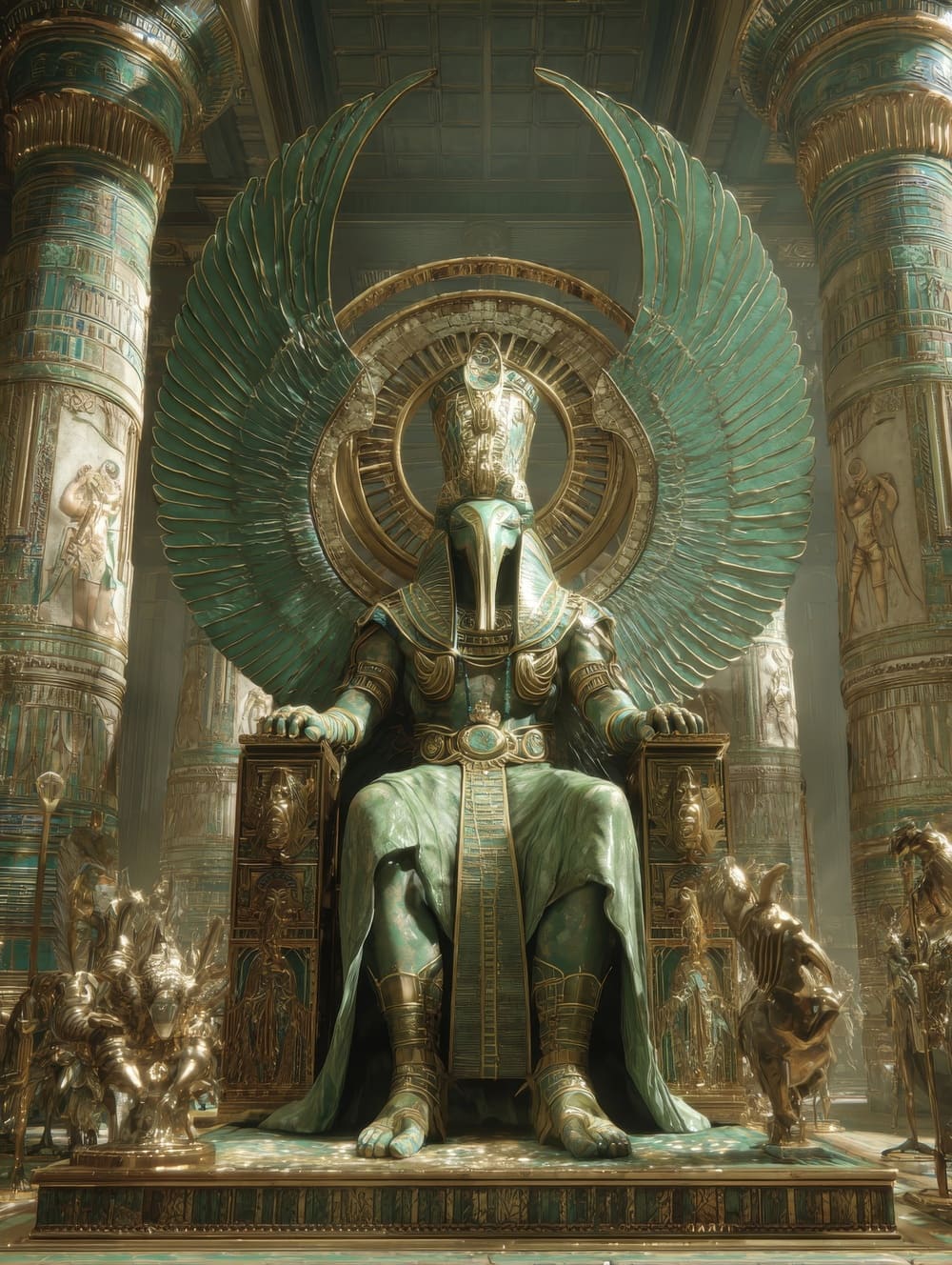 Tableau Osiris Trône Sacré