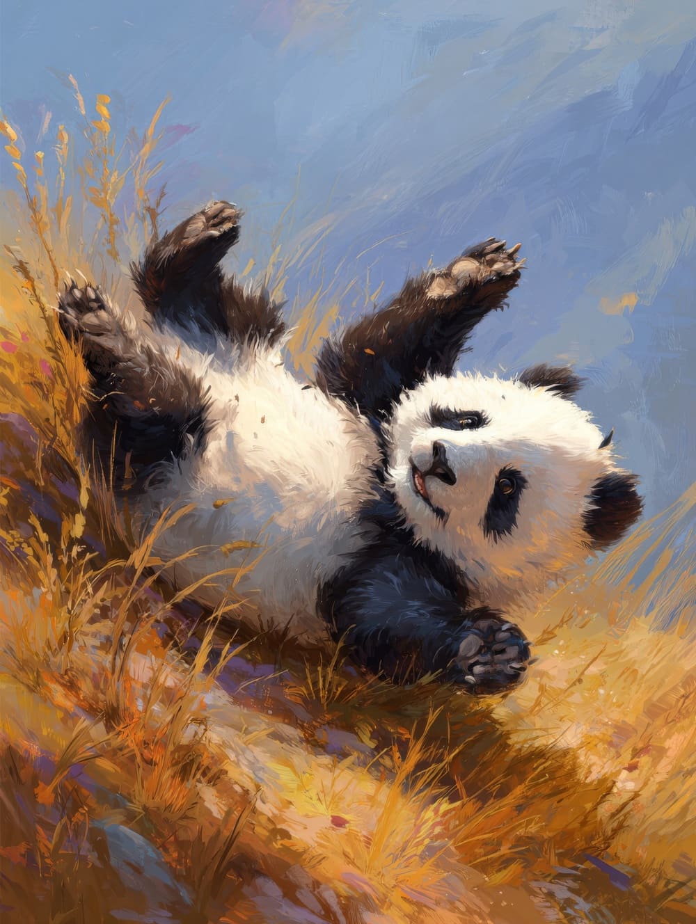 Tableau Panda Joueur (Moment Léger)