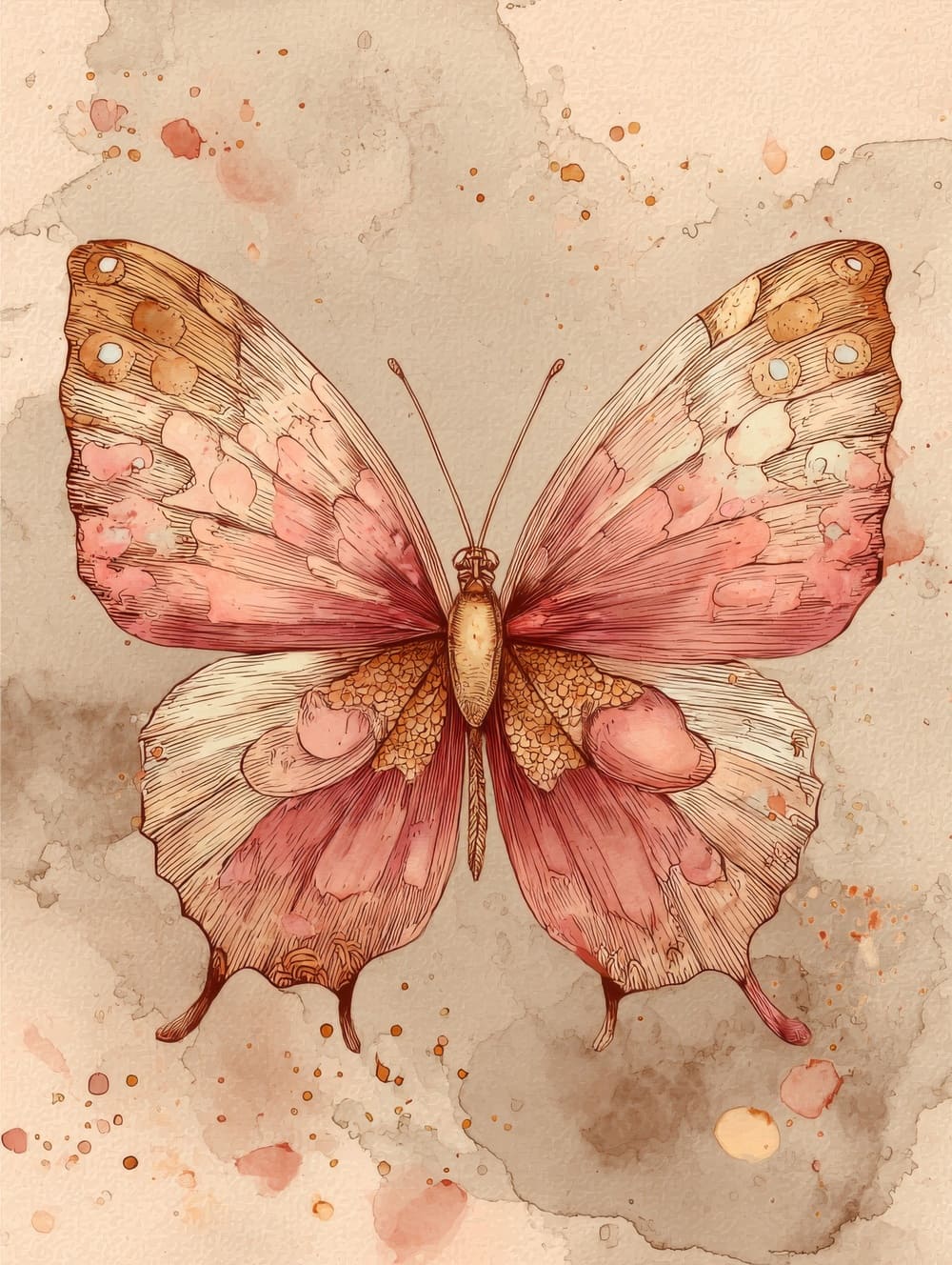 Tableau Papillon Bohème