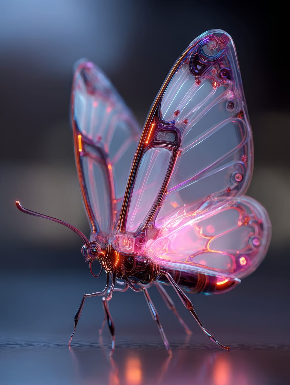 Tableau Papillon Futuriste