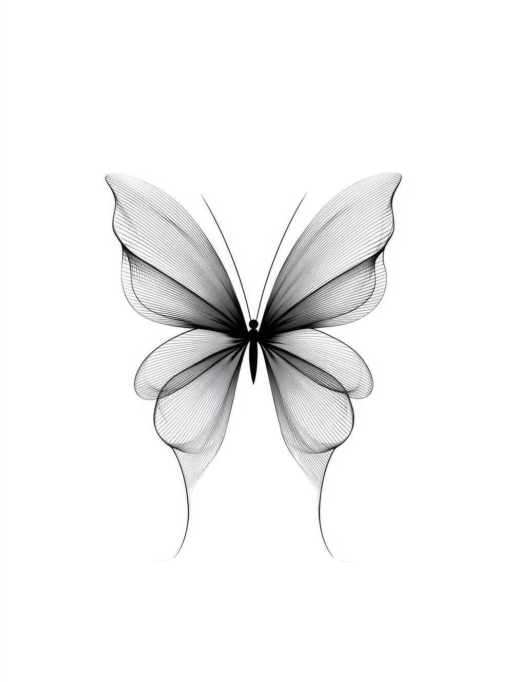 Tableau Papillon Graphique Épuré