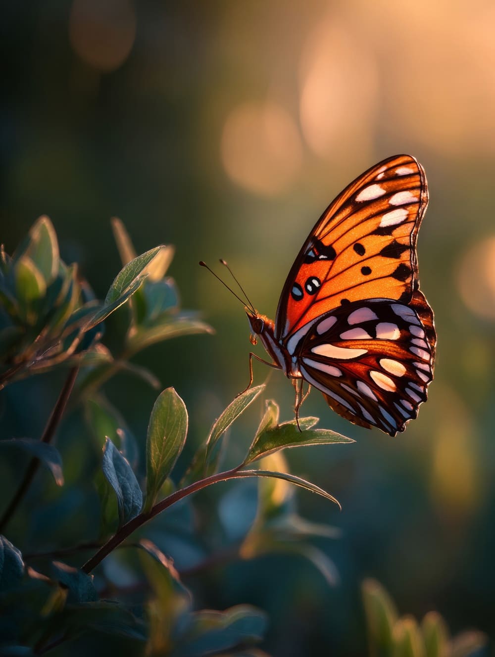 Tableau Papillon au Lever du Jour