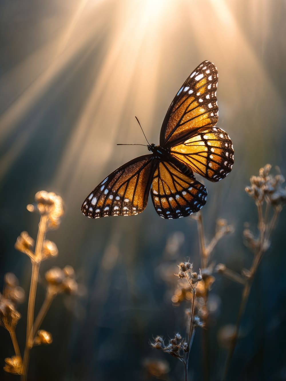 Tableau Papillon et Lumière Matinale
