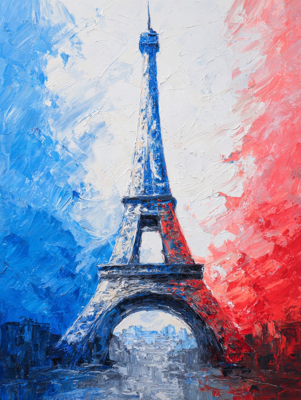 Tableau Paris Drapeau de la France