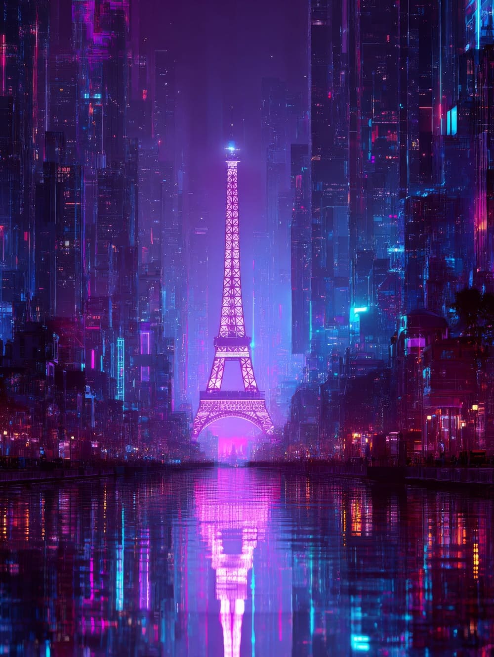 Tableau Paris Futuriste