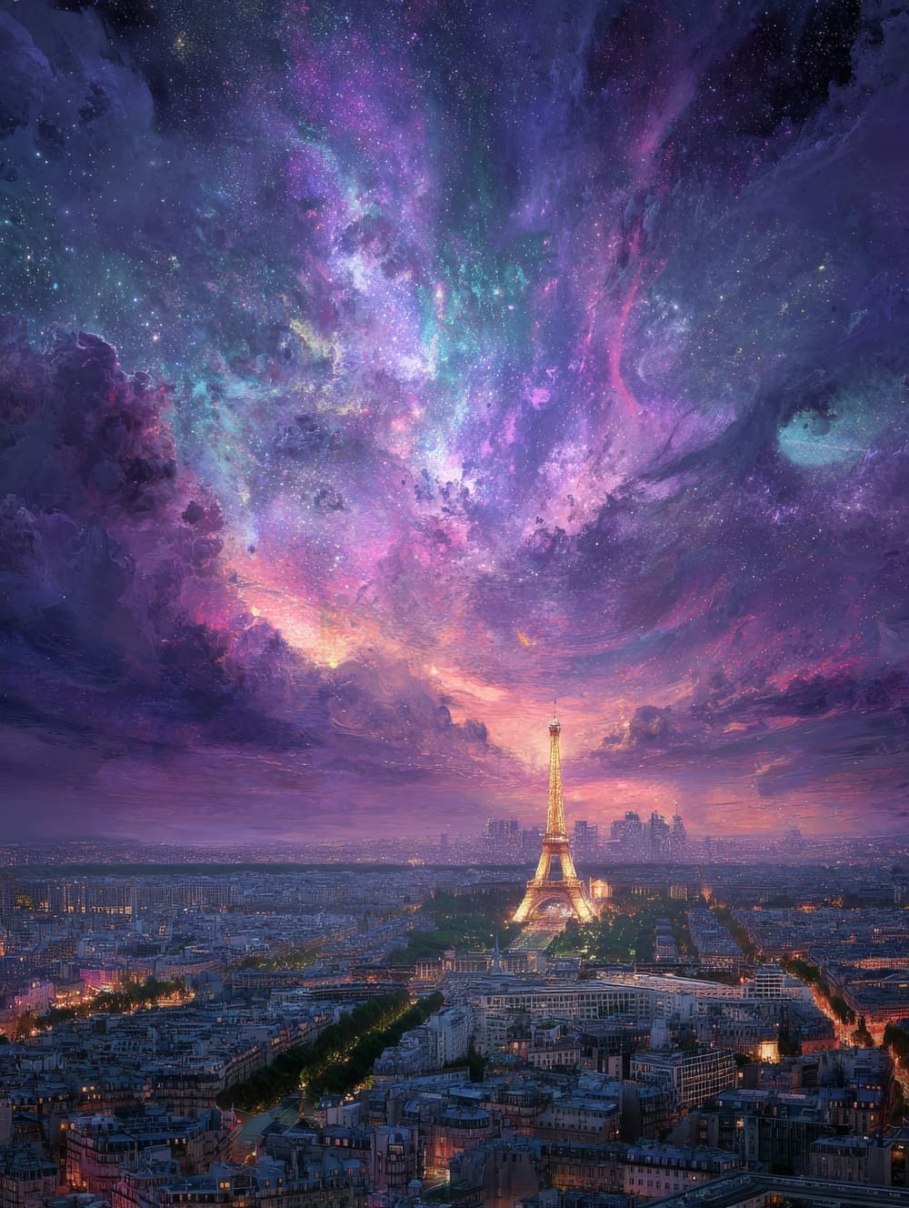 Tableau Paris Galaxie Cosmique