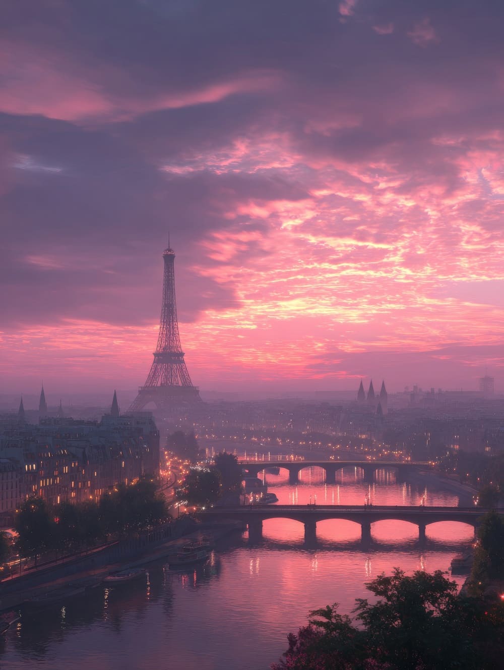 Tableau Paris Rose