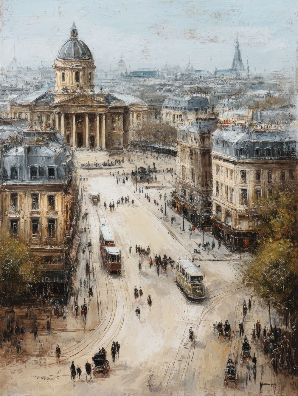Tableau Paris Style Peinture Classique Moderne