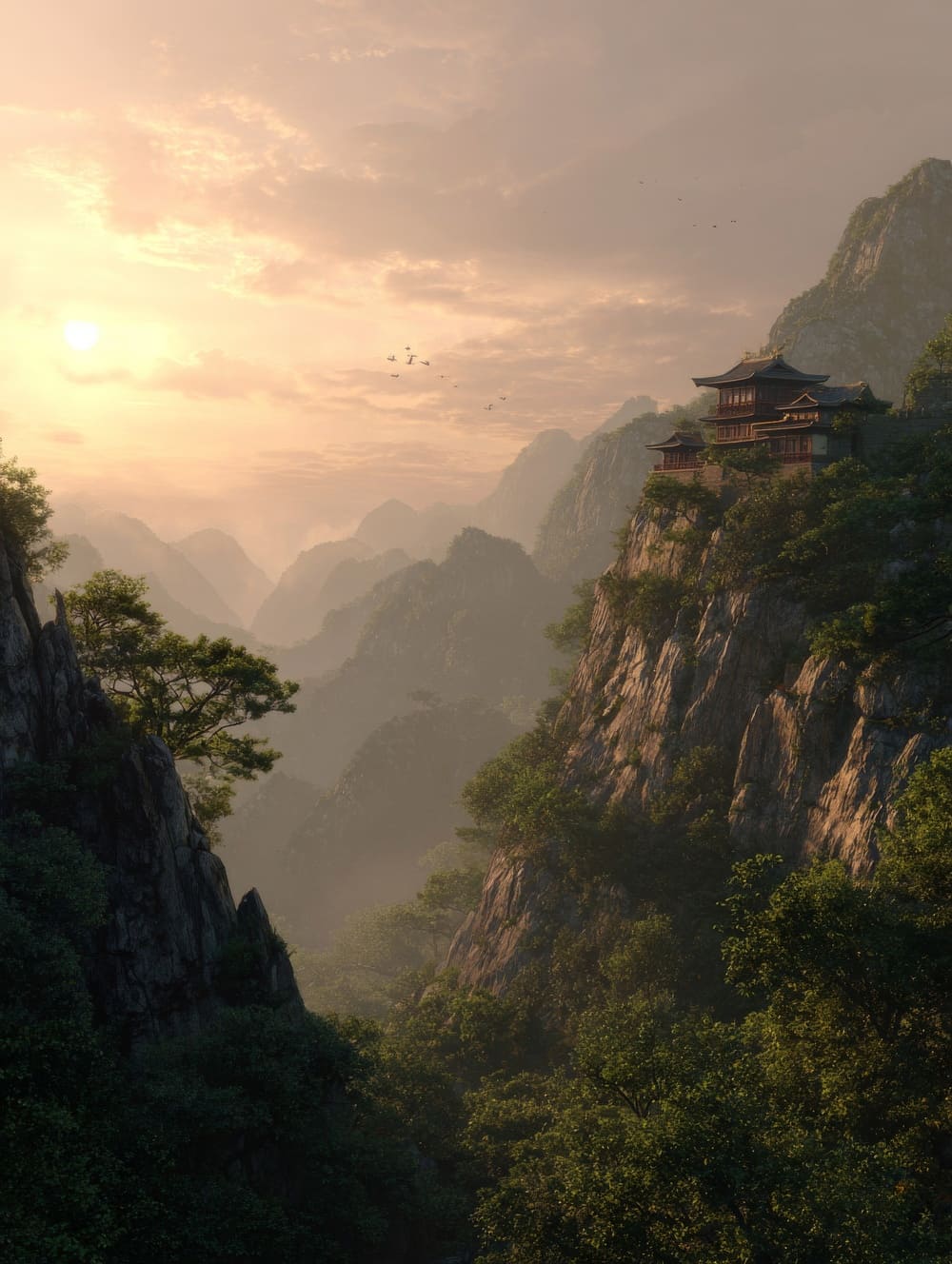 Tableau Paysage d'Asie