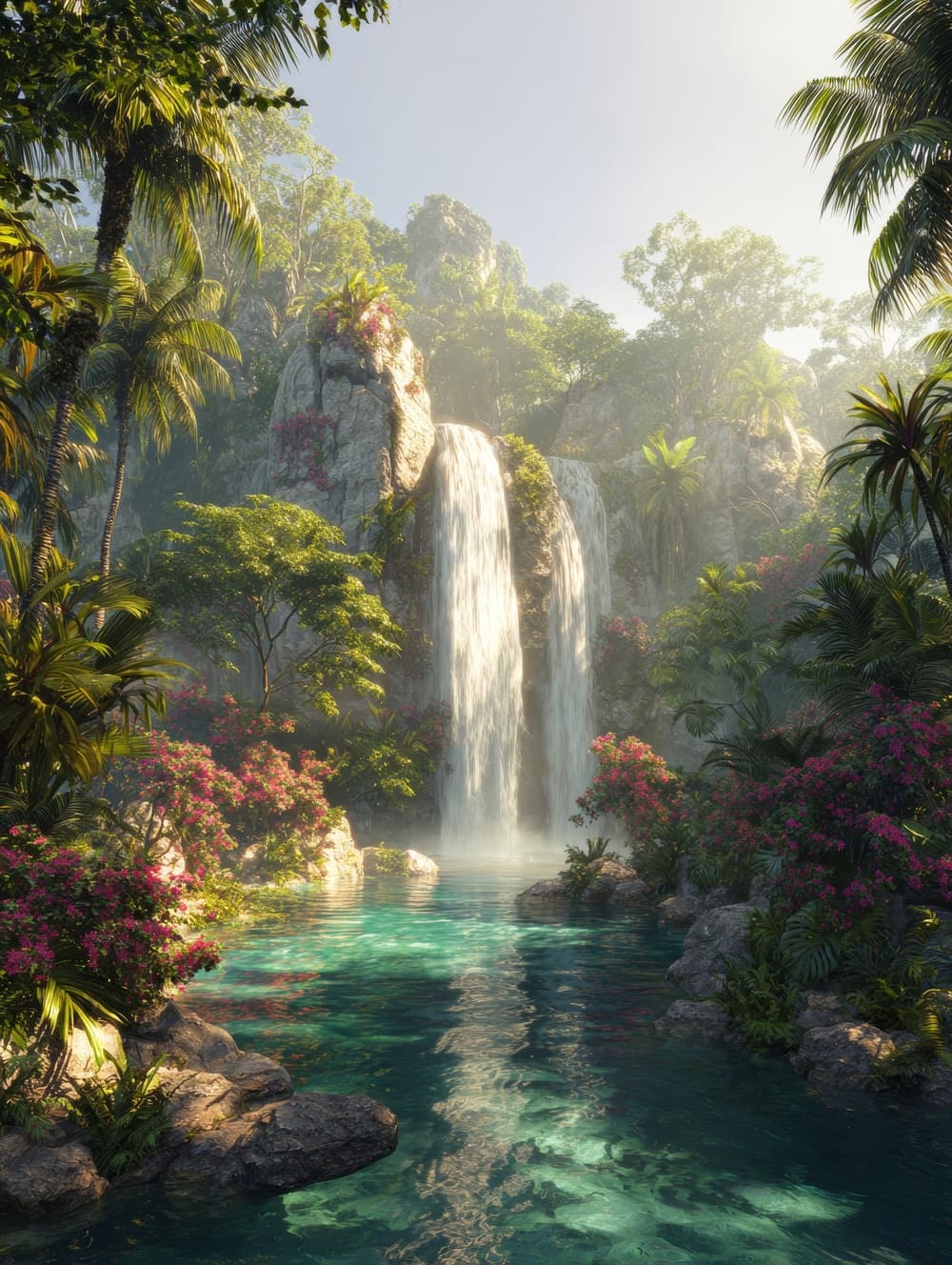Tableau Paysage Exotique