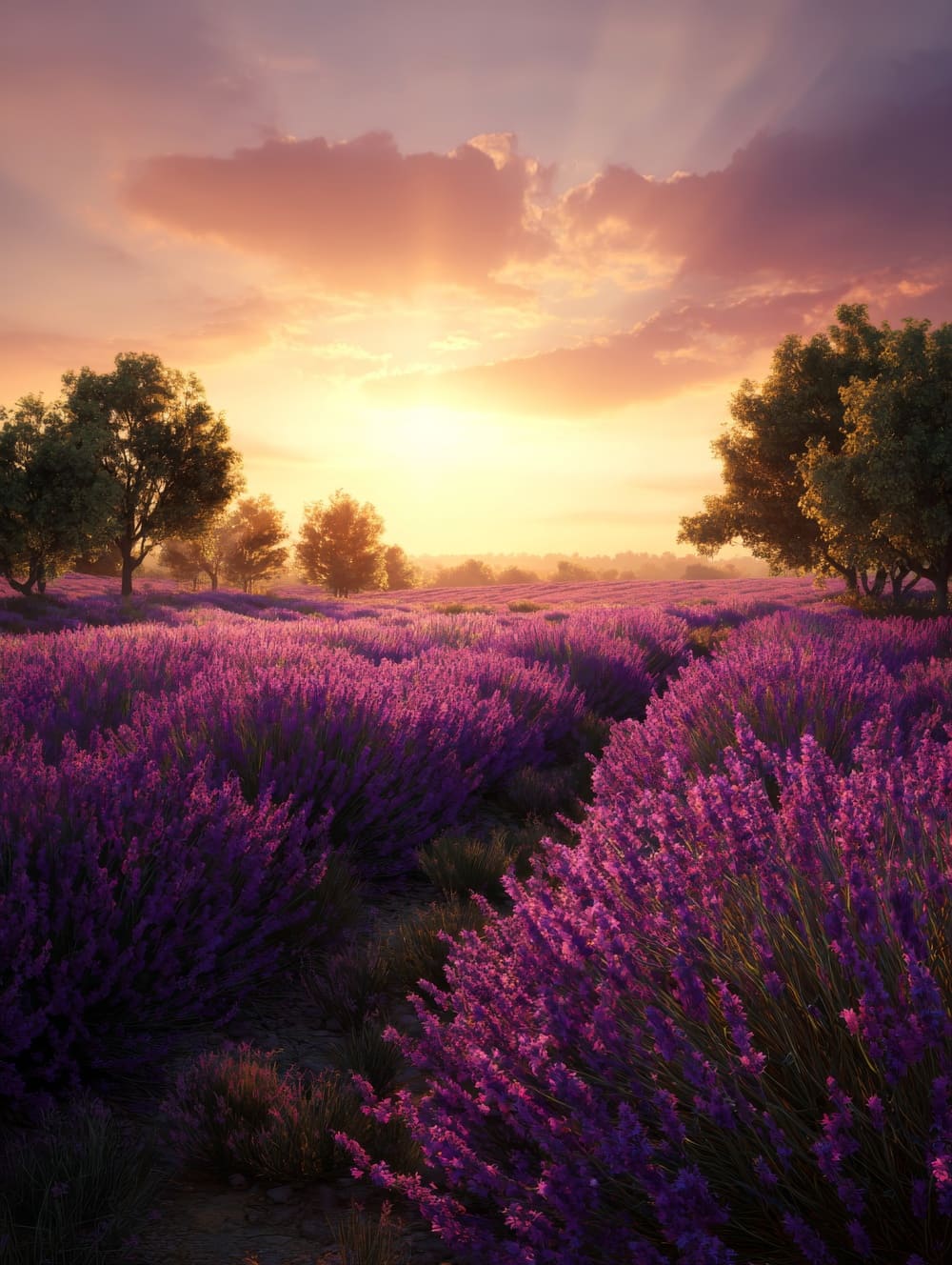 Tableau Paysage Lavande