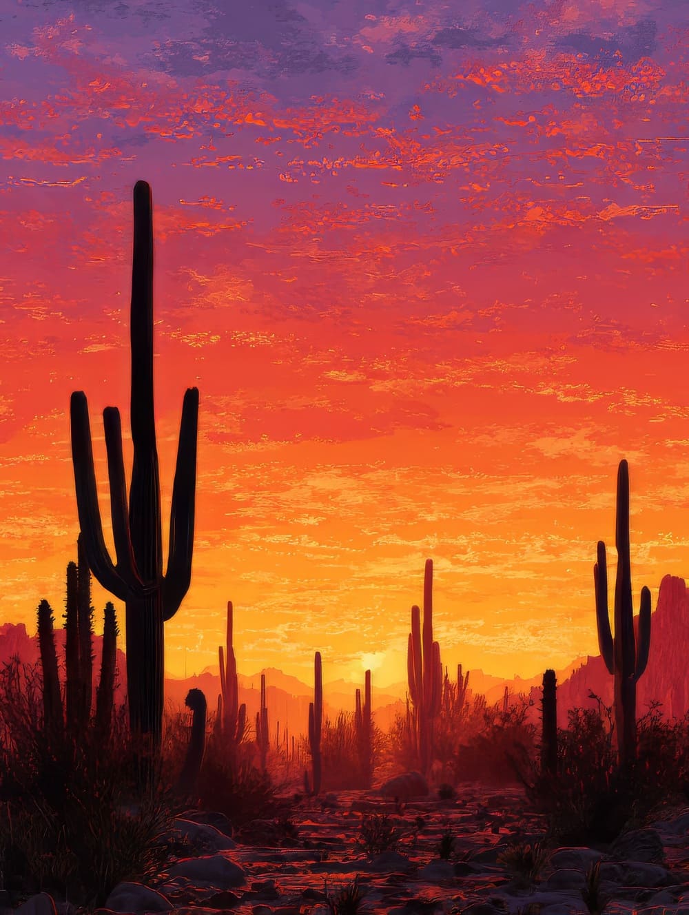 Tableau Paysage Mexicain