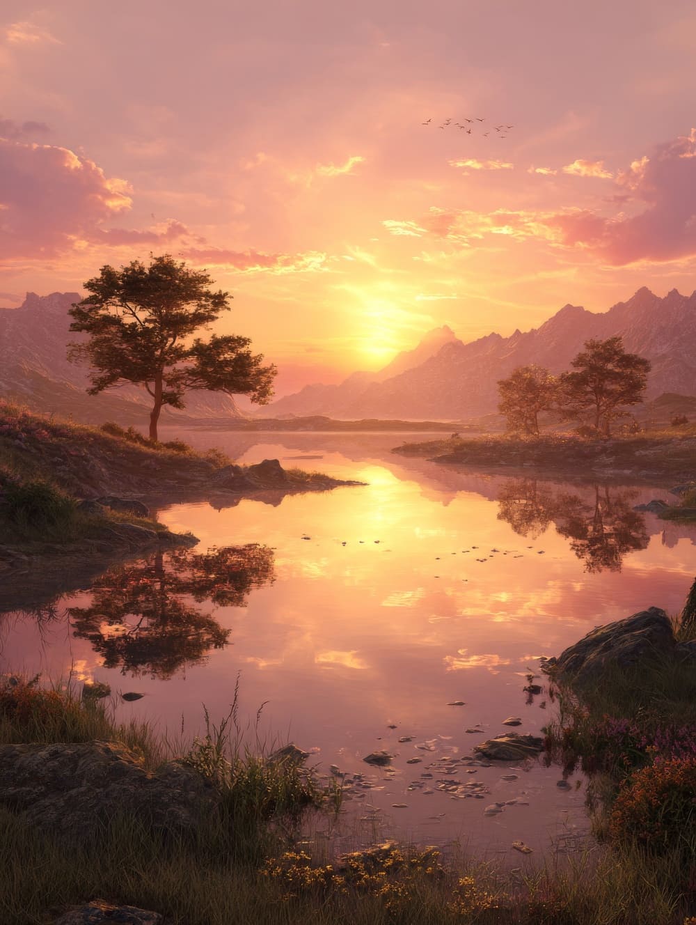Tableau Paysage Romantique