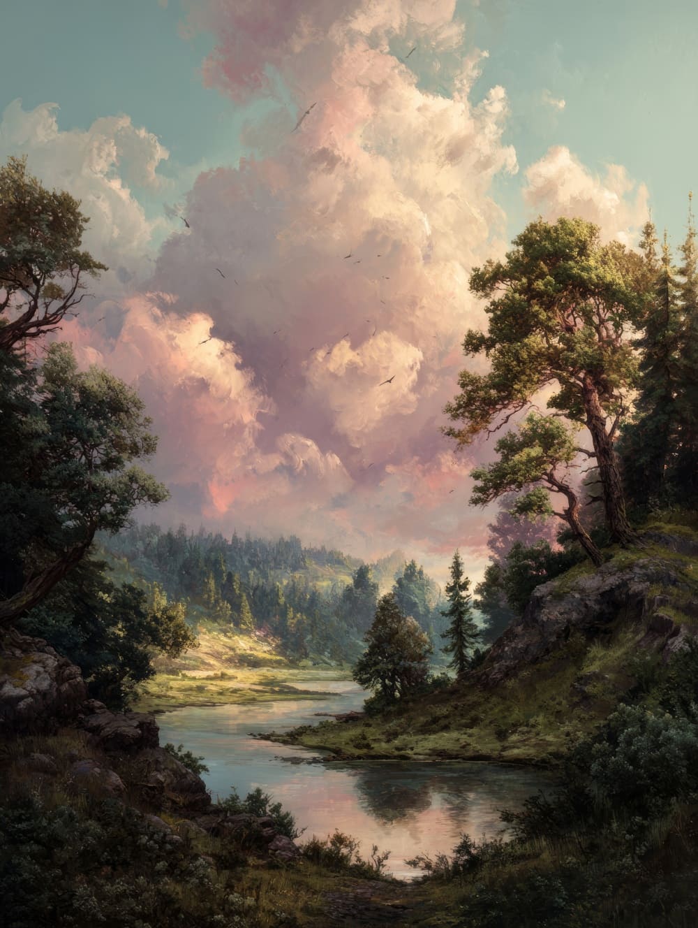 Tableau Paysage Style Peinture Classique Moderne