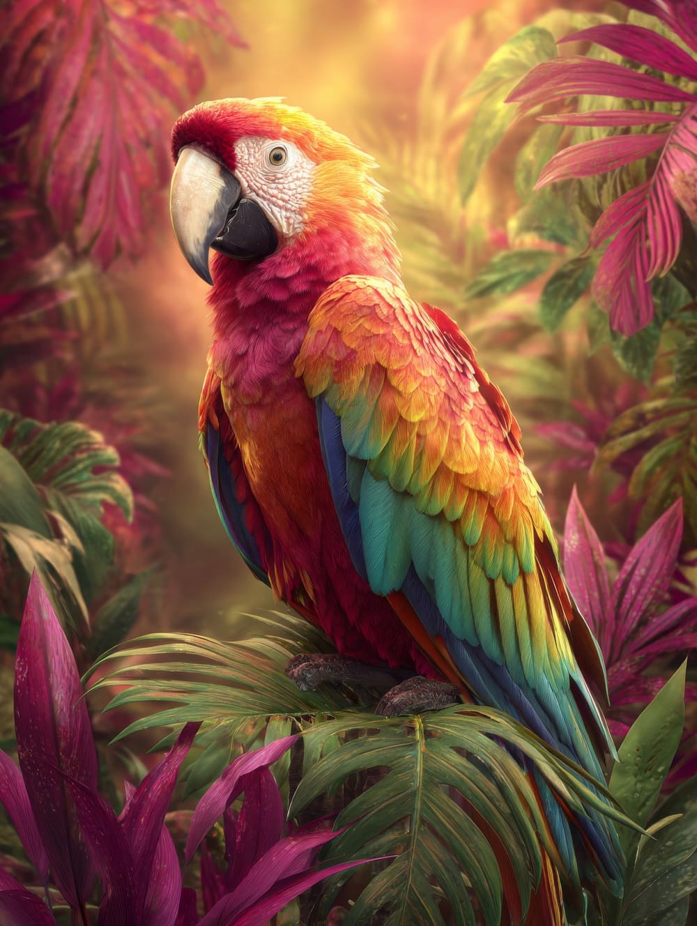 Tableau Perroquet Coloré