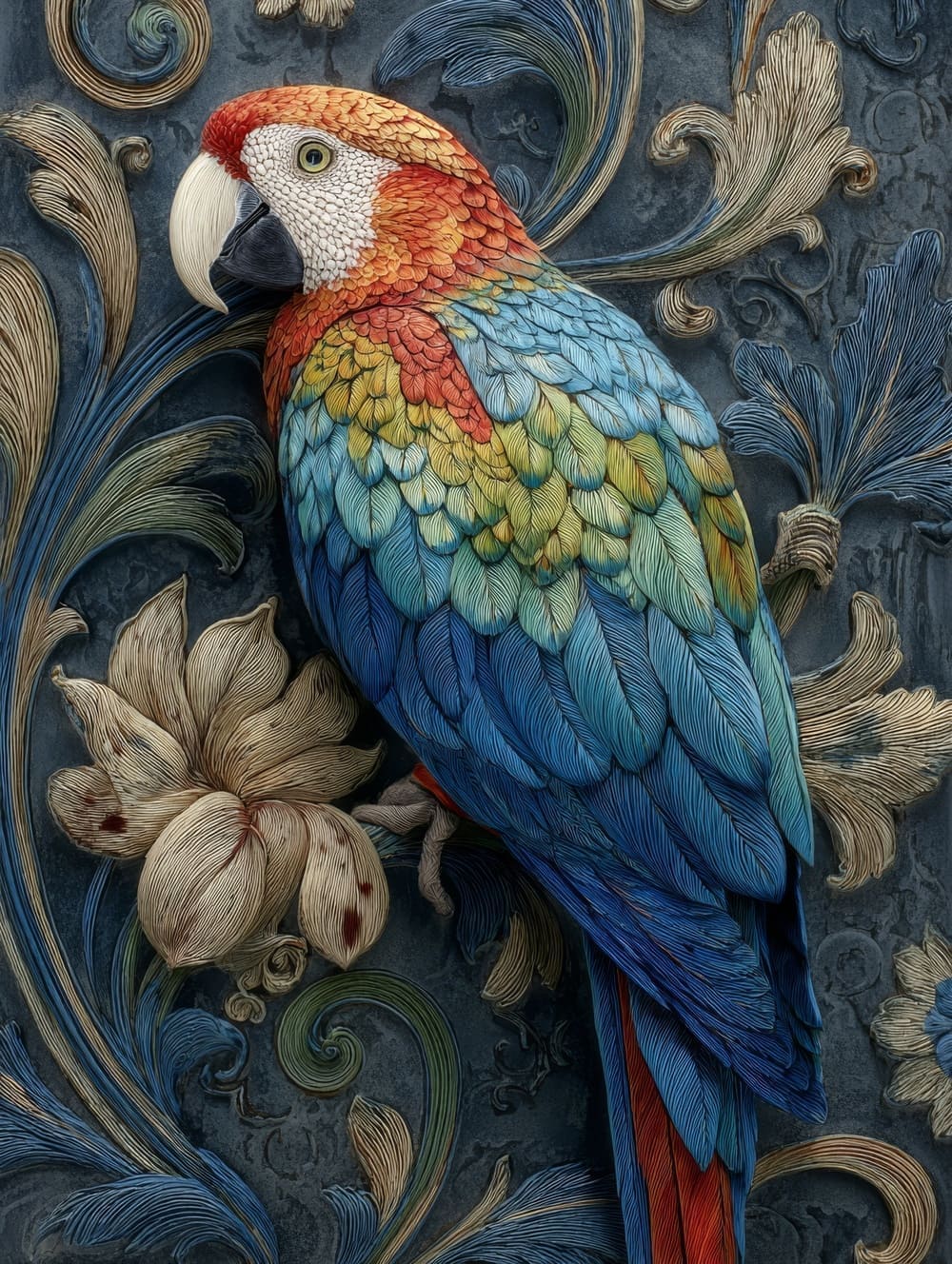 Tableau Perroquet Style Peinture Classique Moderne