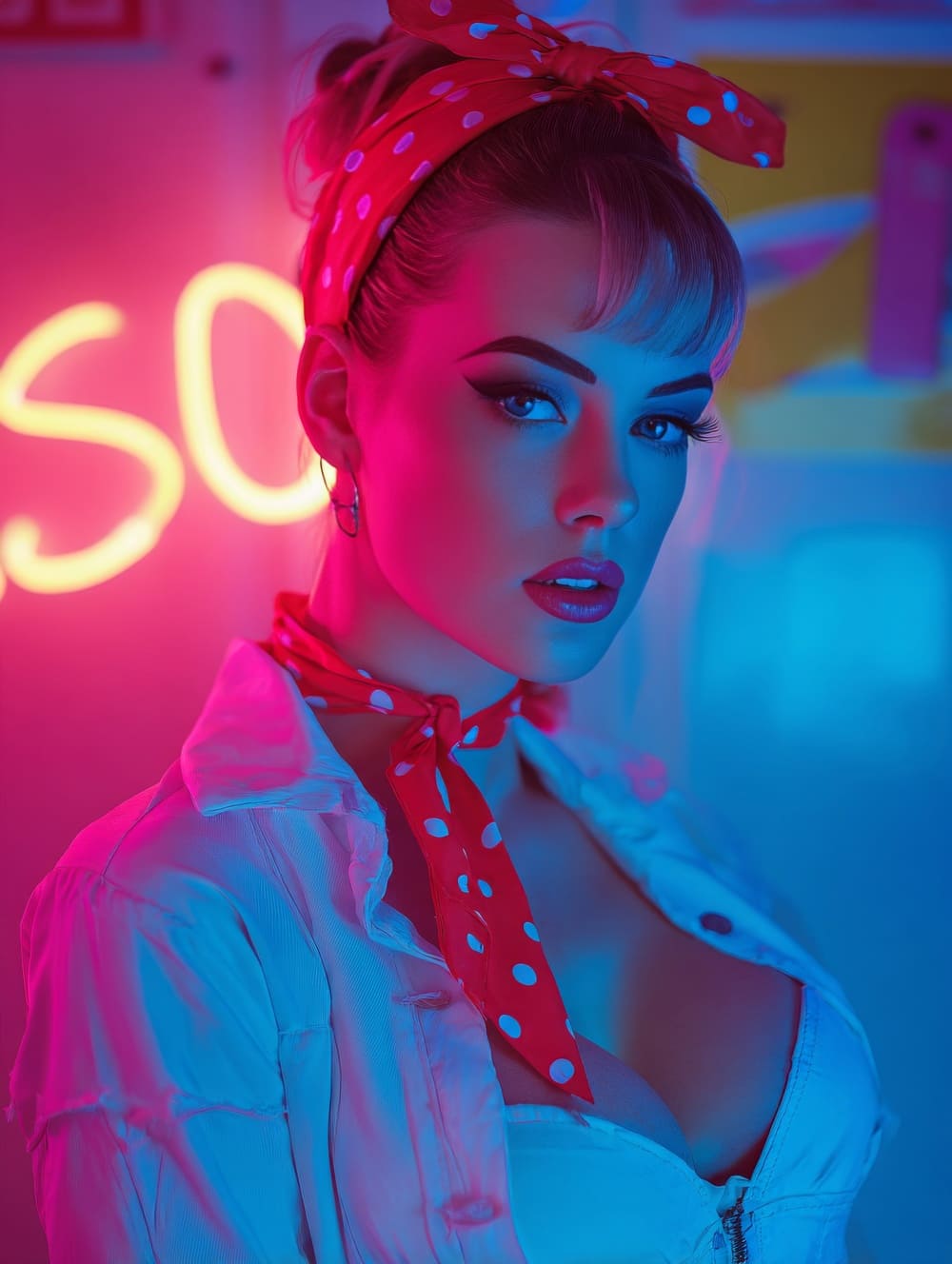 Tableau Pin-Up Néon