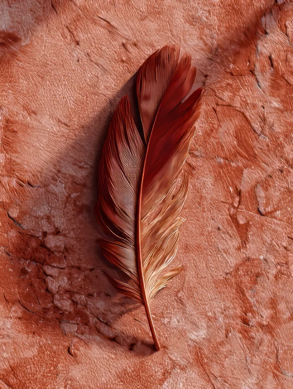 Tableau Plume Terracotta