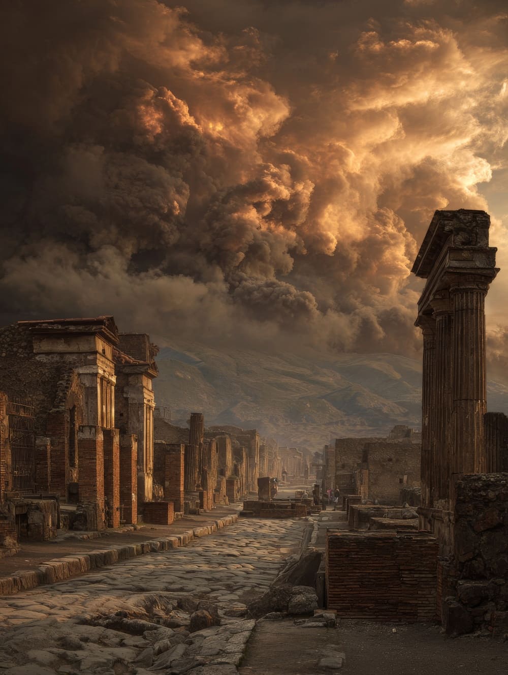 Tableau Pompéi Sous Cendres