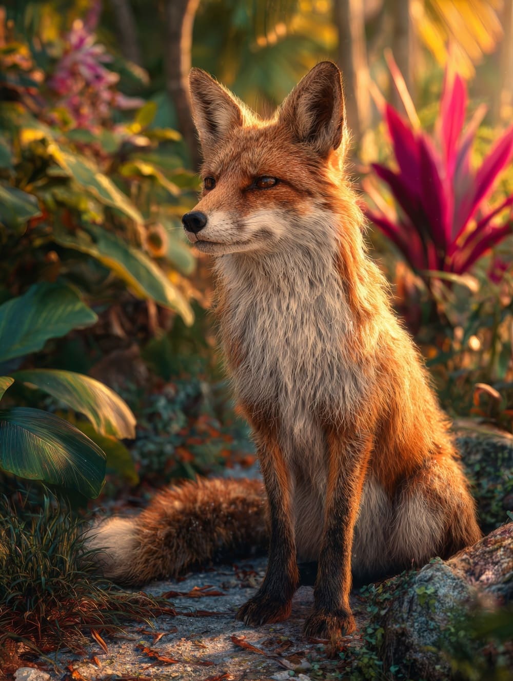 Tableau Renard Exotique