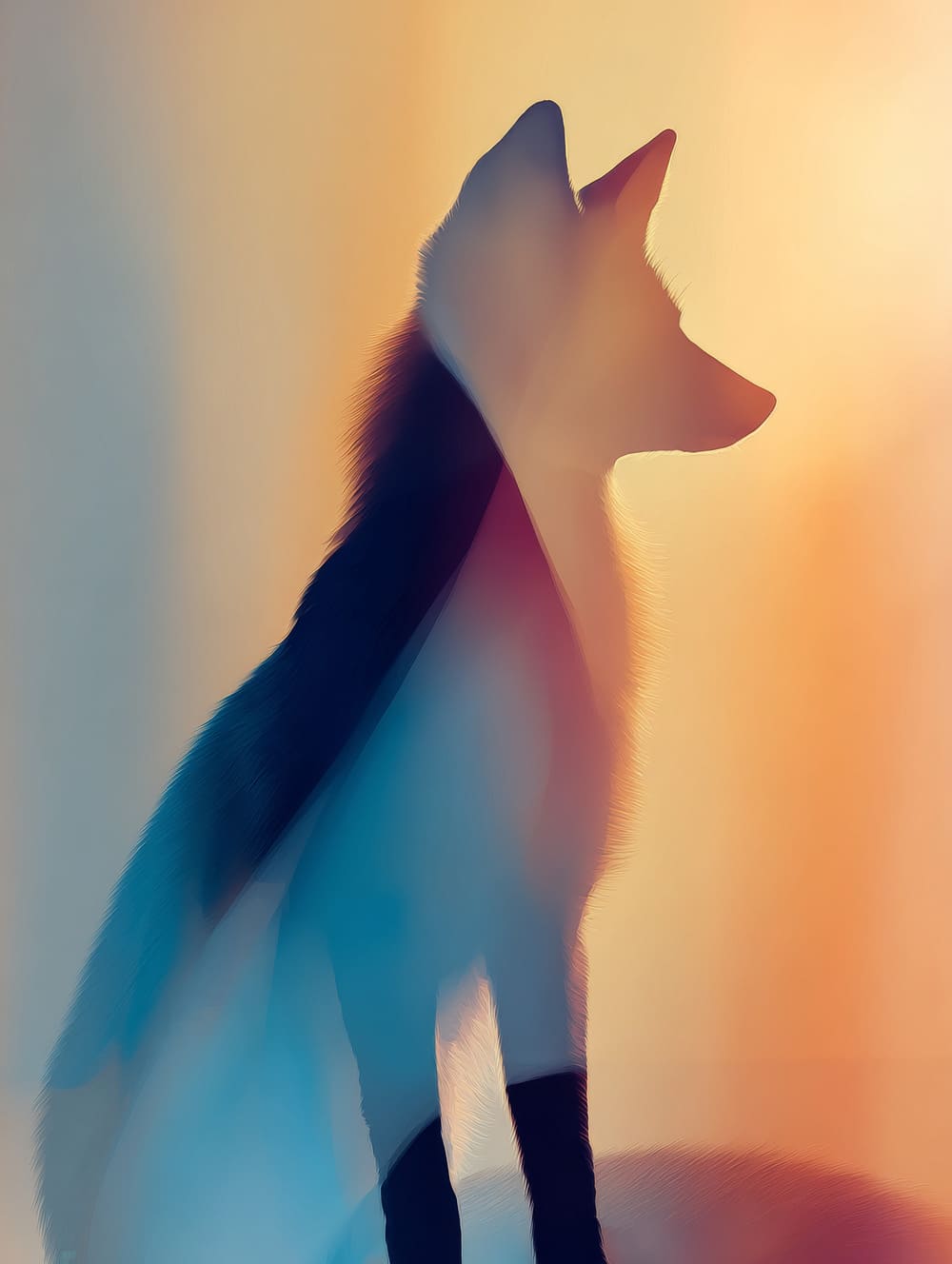 Tableau Renard Moderne