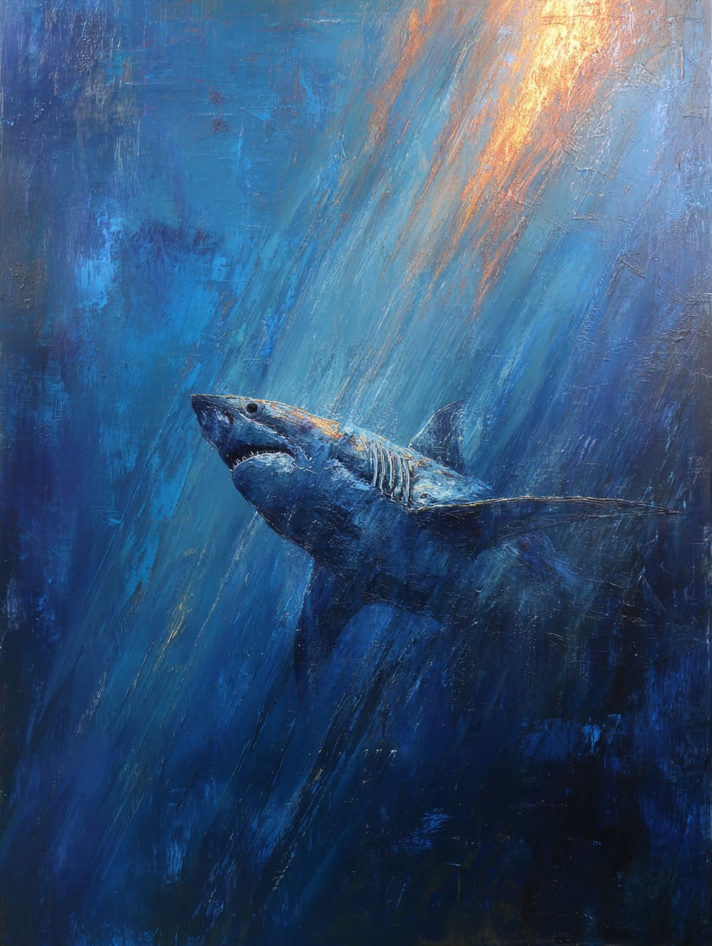 Tableau Requin Abstrait
