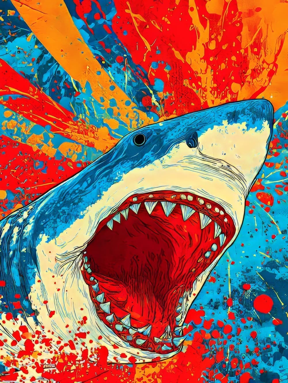 Tableau Requin Pop Art