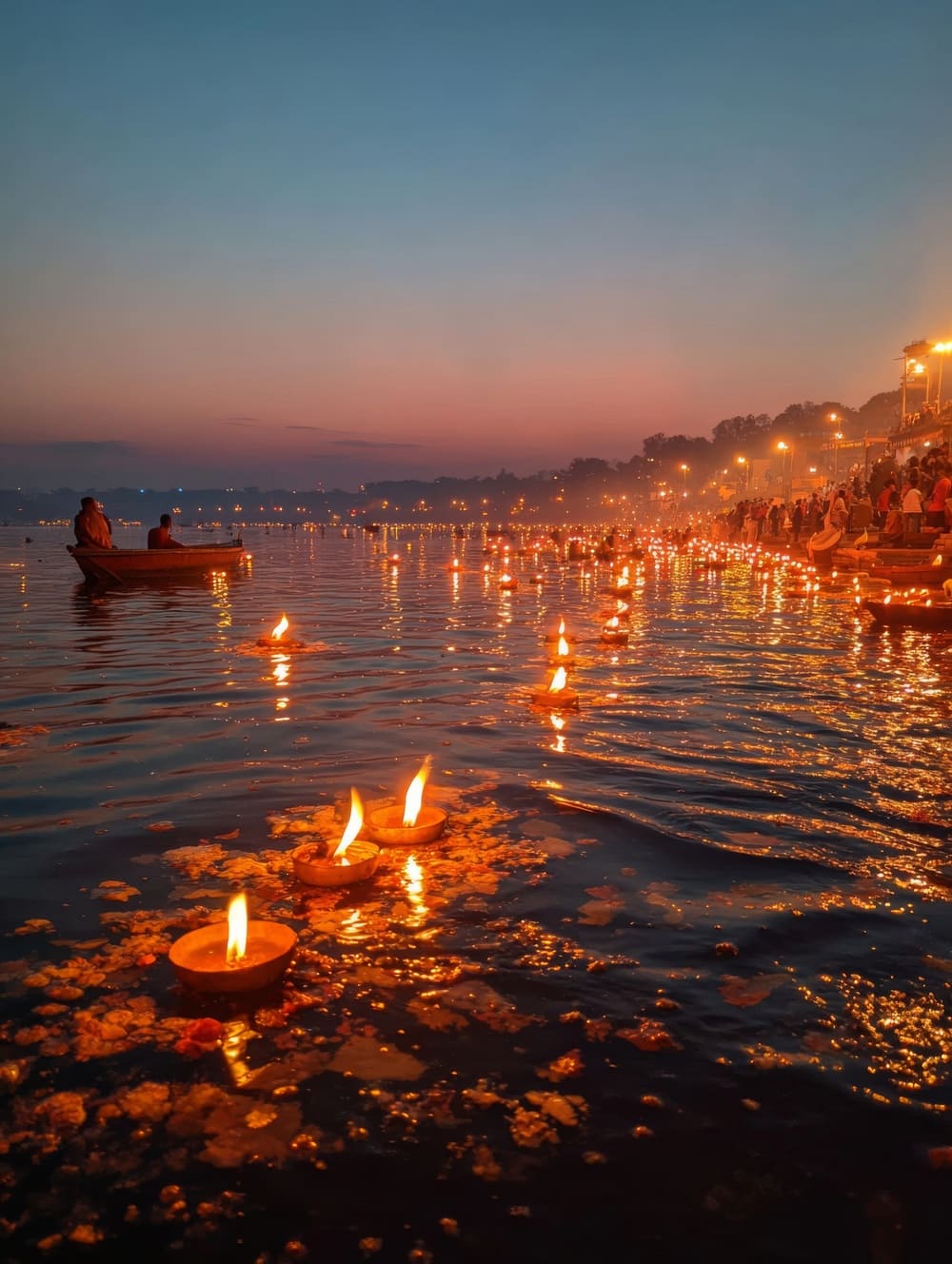 Tableau Rivière du Gange Sacrée