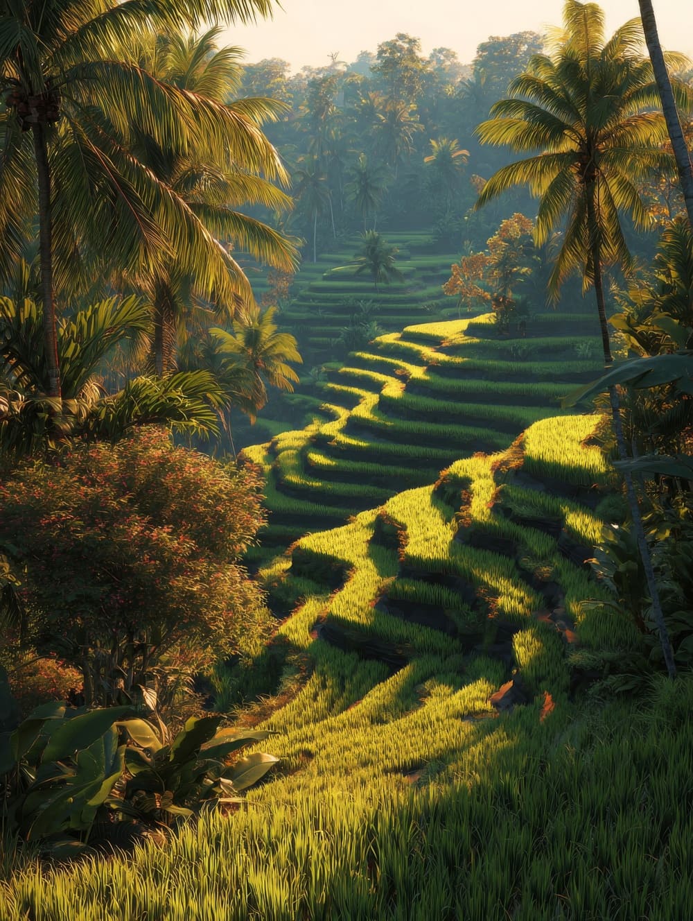Tableau Rizières de Bali – Indonésie