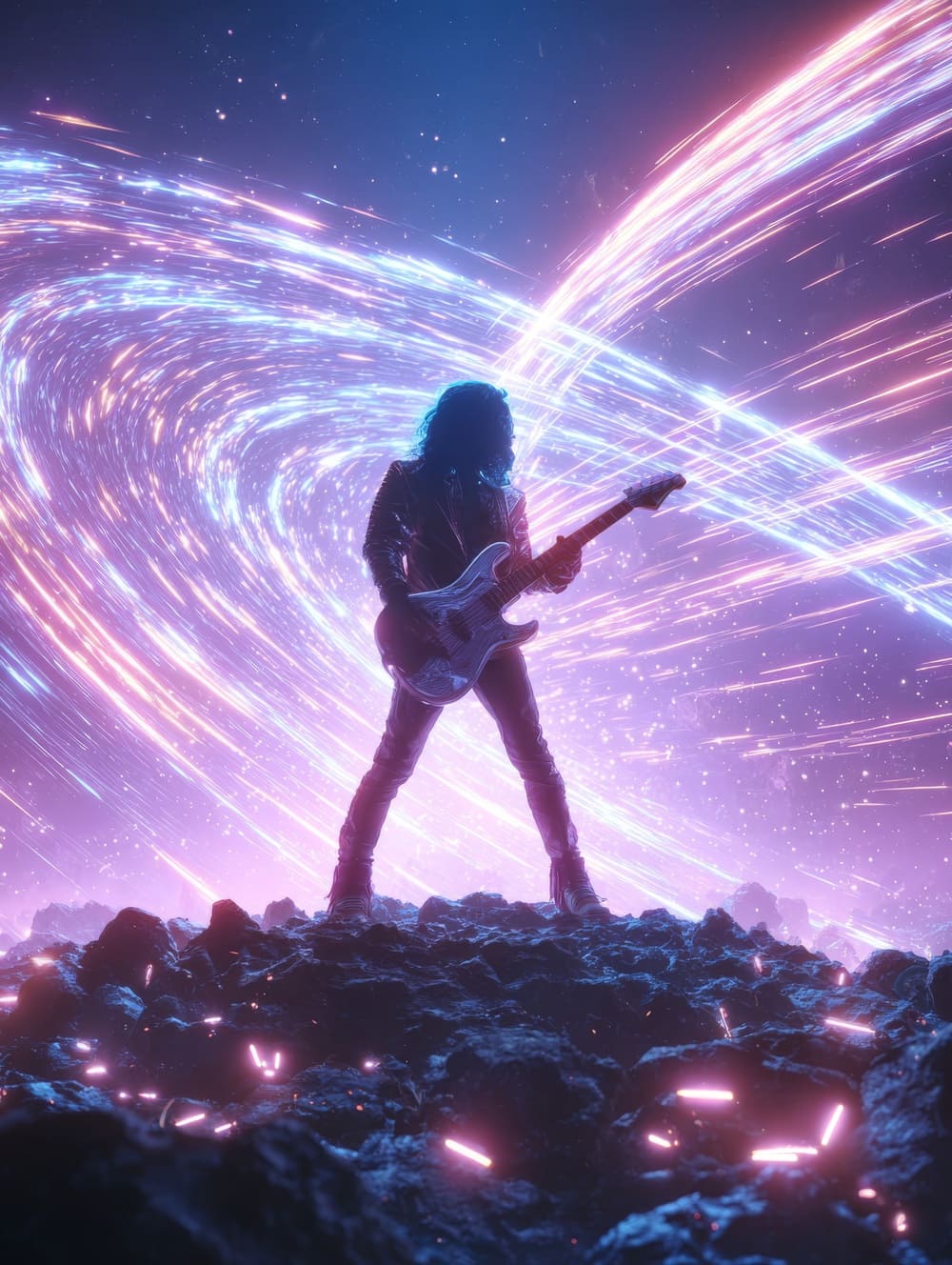 Tableau Rock Galaxie Cosmique