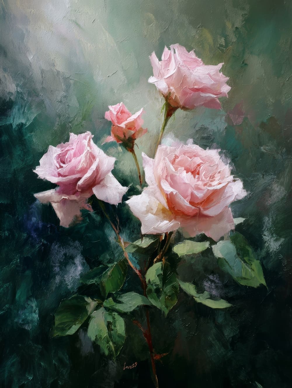 Tableau Roses Délicates
