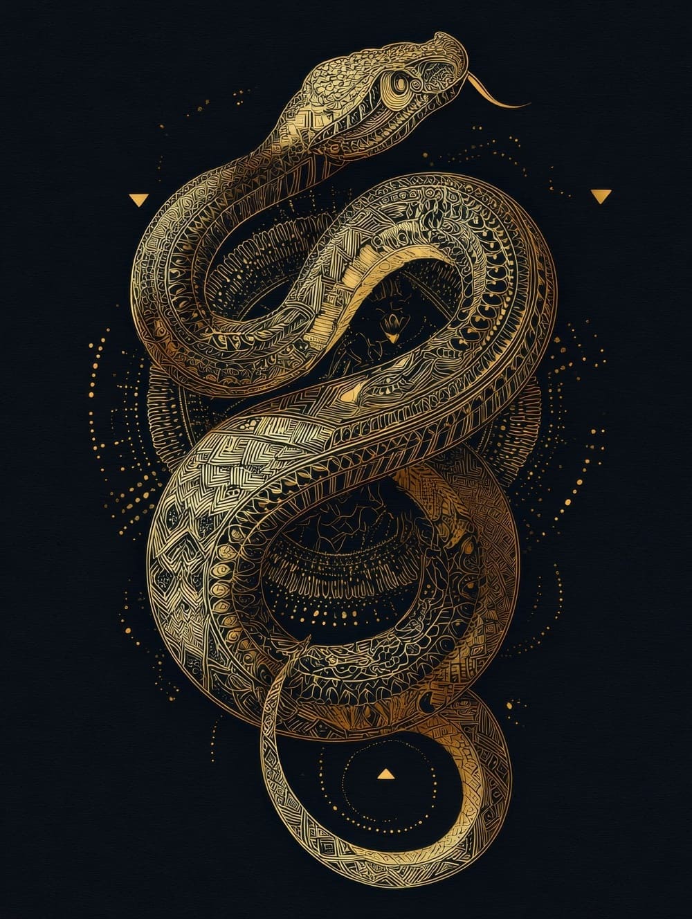 Tableau Serpent Art Déco