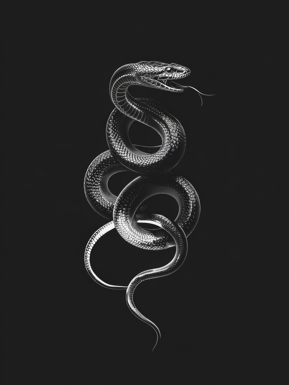 Tableau Serpent Monochrome