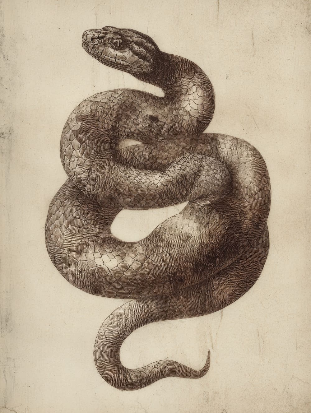 Tableau Serpent Vintage