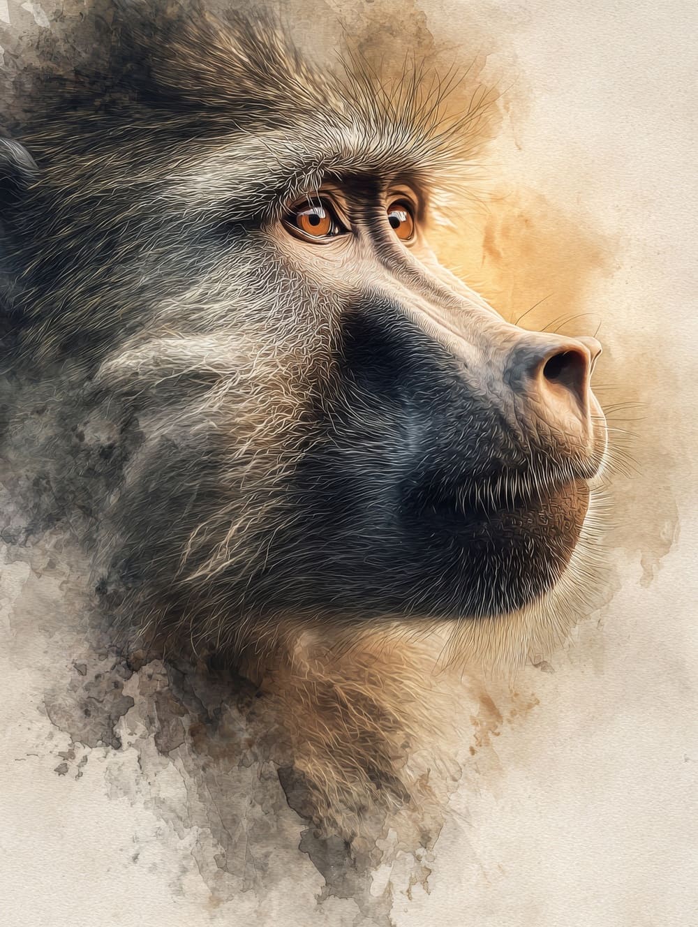 Tableau Singe Bohème