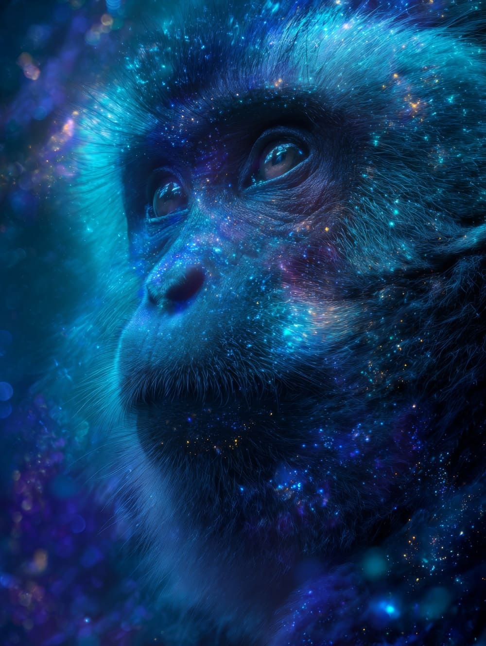 Tableau Singe Galaxie Cosmique