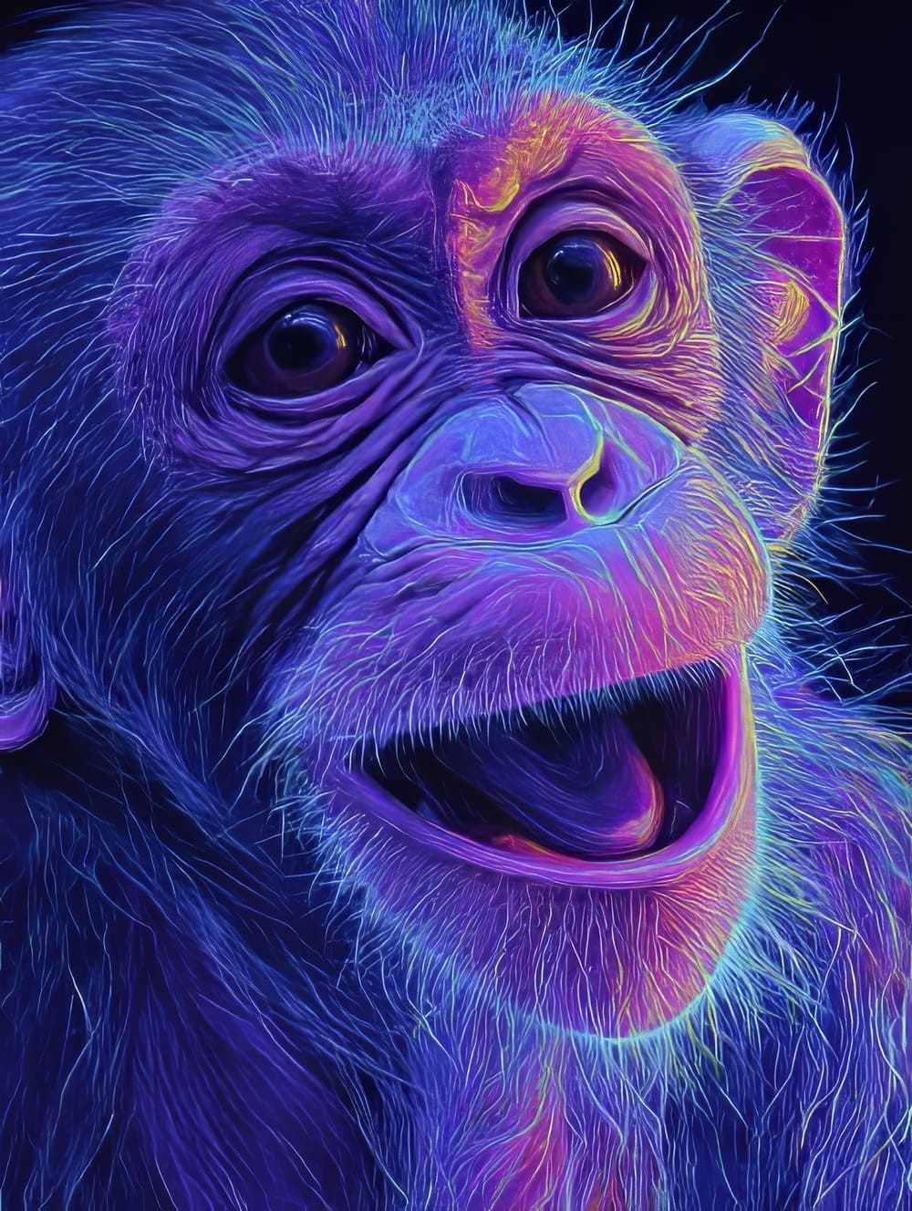 Tableau Singe Néon