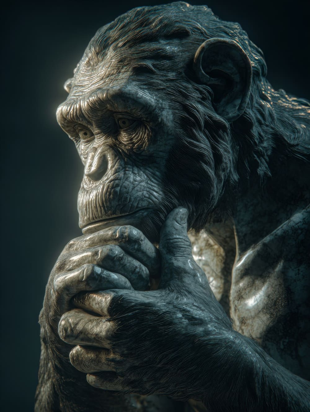 Tableau Singe Penseur