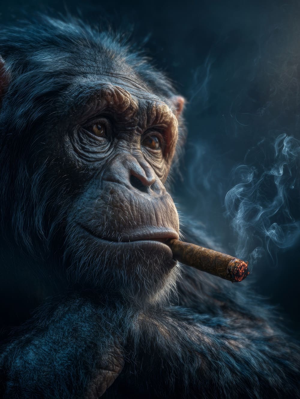 Tableau Singe qui Fume
