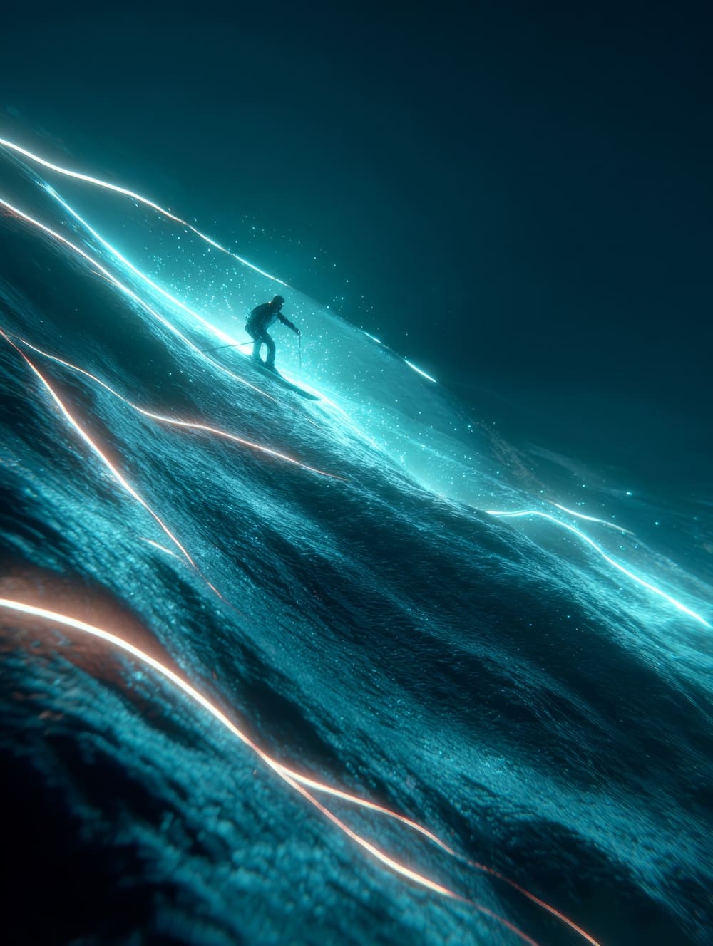 Tableau Ski Futuriste