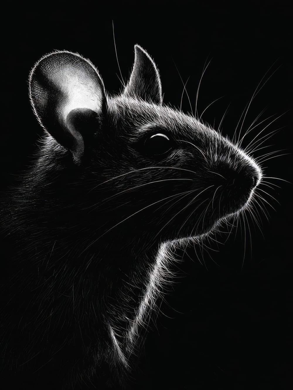 Tableau Souris Monochrome