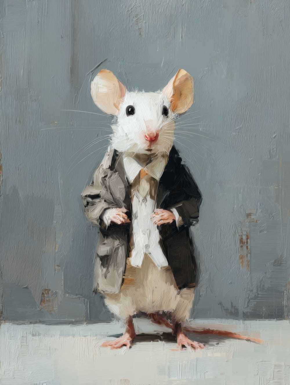 Tableau Souris Style Peinture Classique Moderne