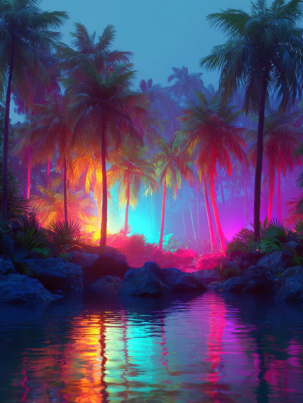 Tableau Tahiti Néon