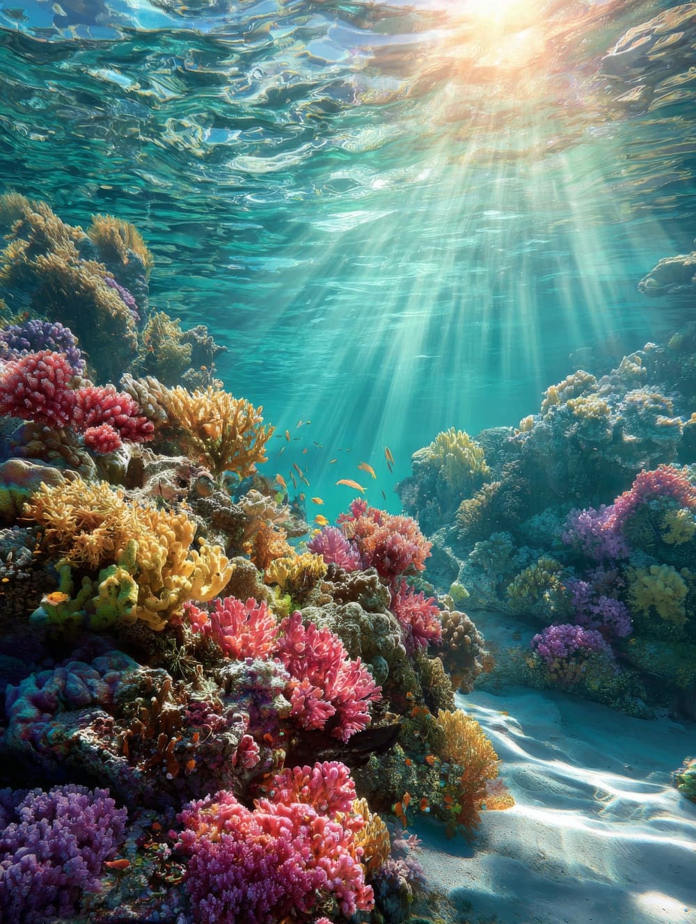 Tableau Tahiti Plongée Sous-Marine (Coraux & Lumière)