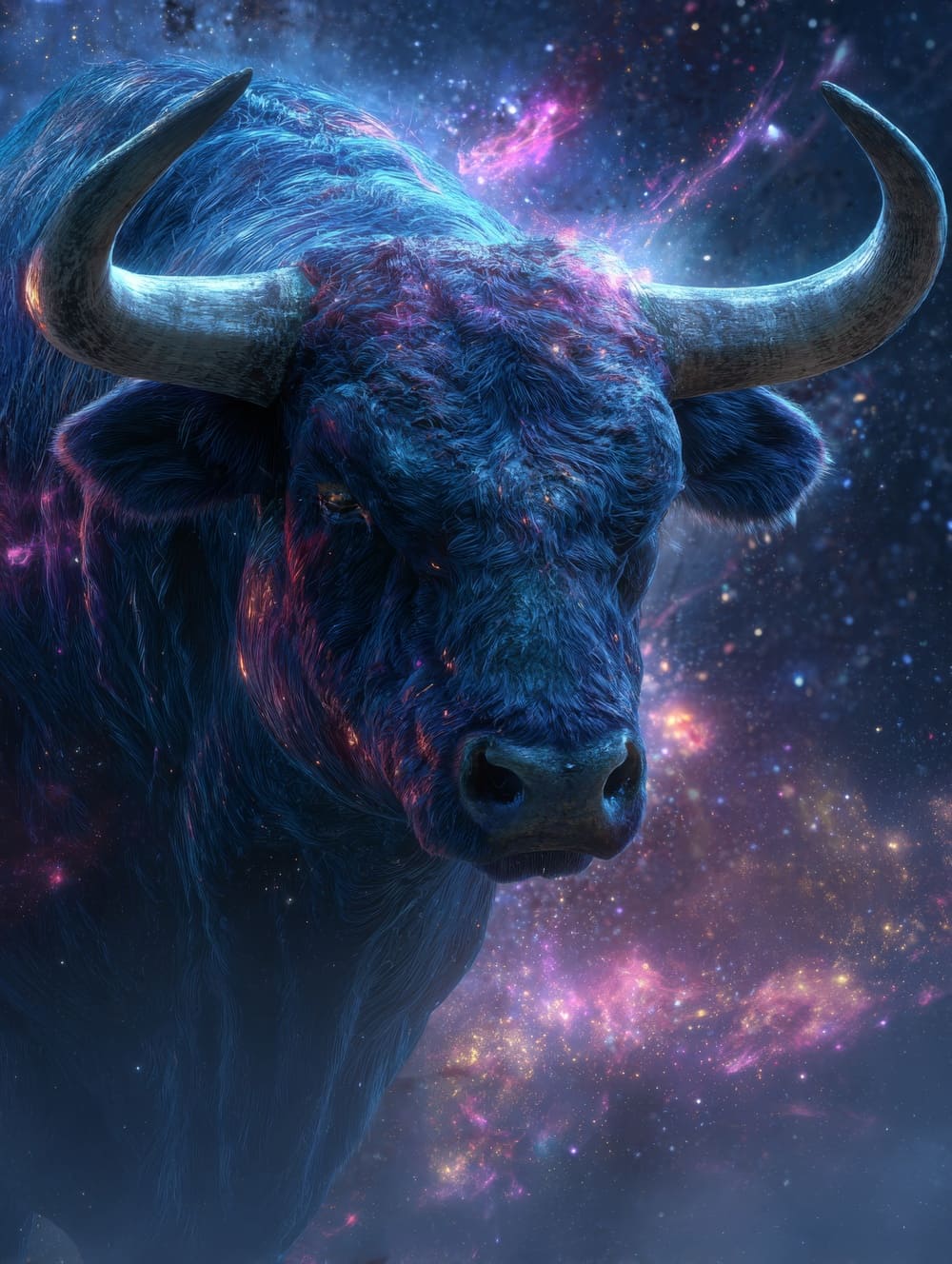 Tableau Taureau Galaxie Cosmique