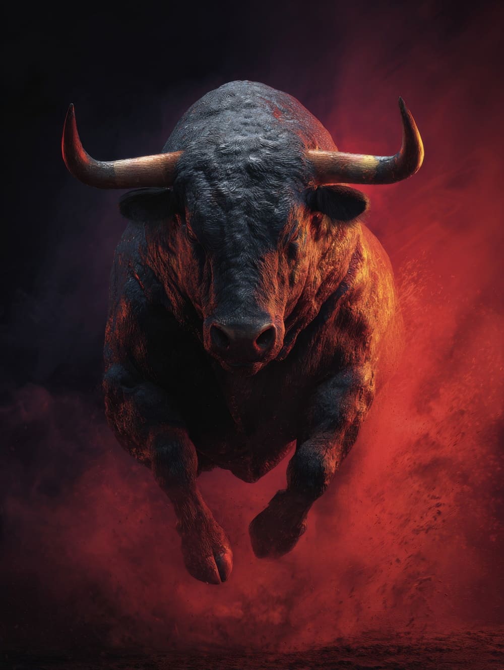Tableau Taureau Rouge