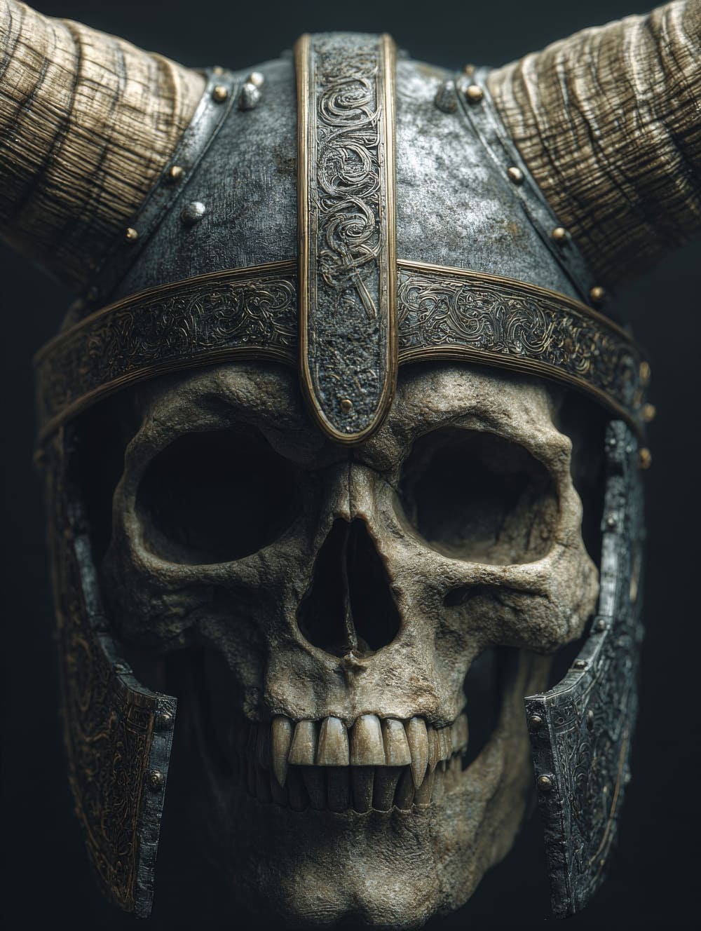 Tableau Tête de Mort Viking