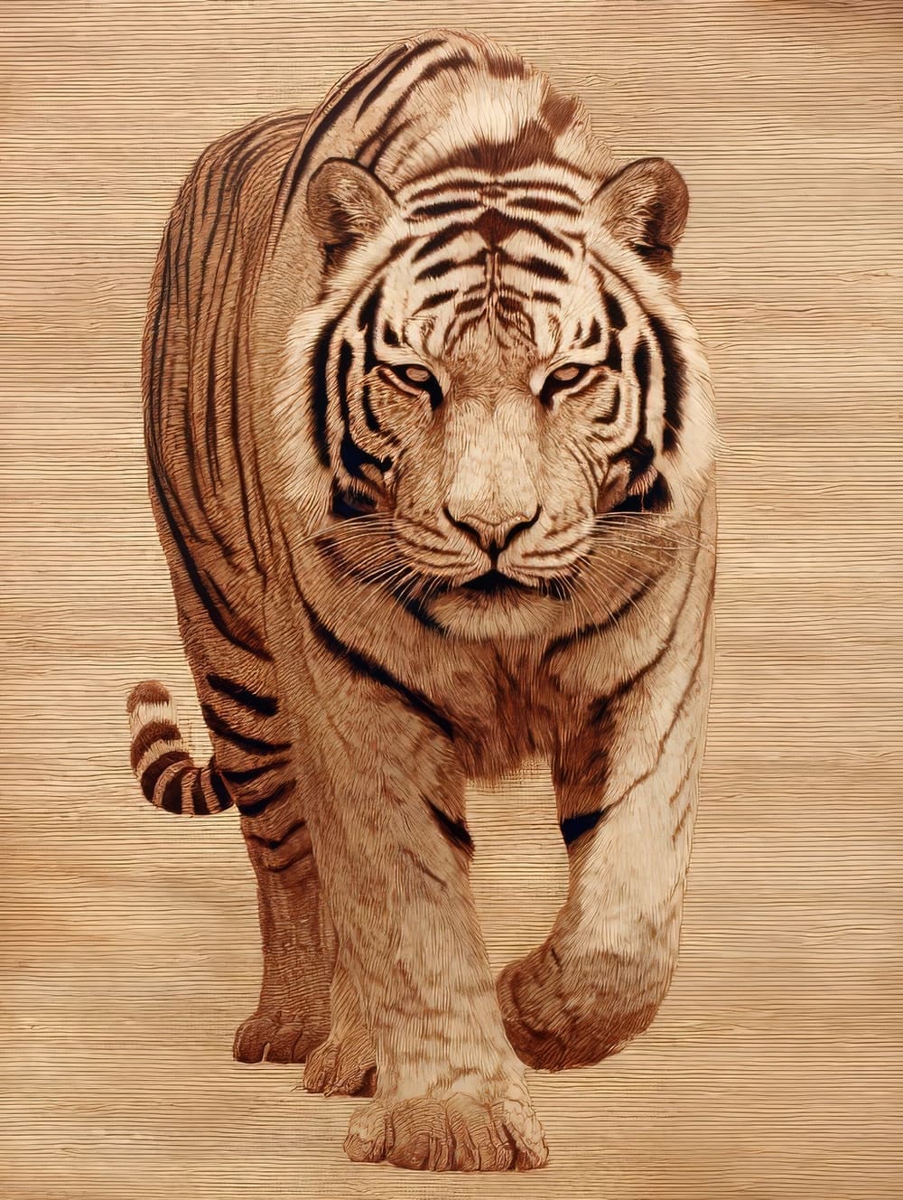 Tableau Tigre Gravure