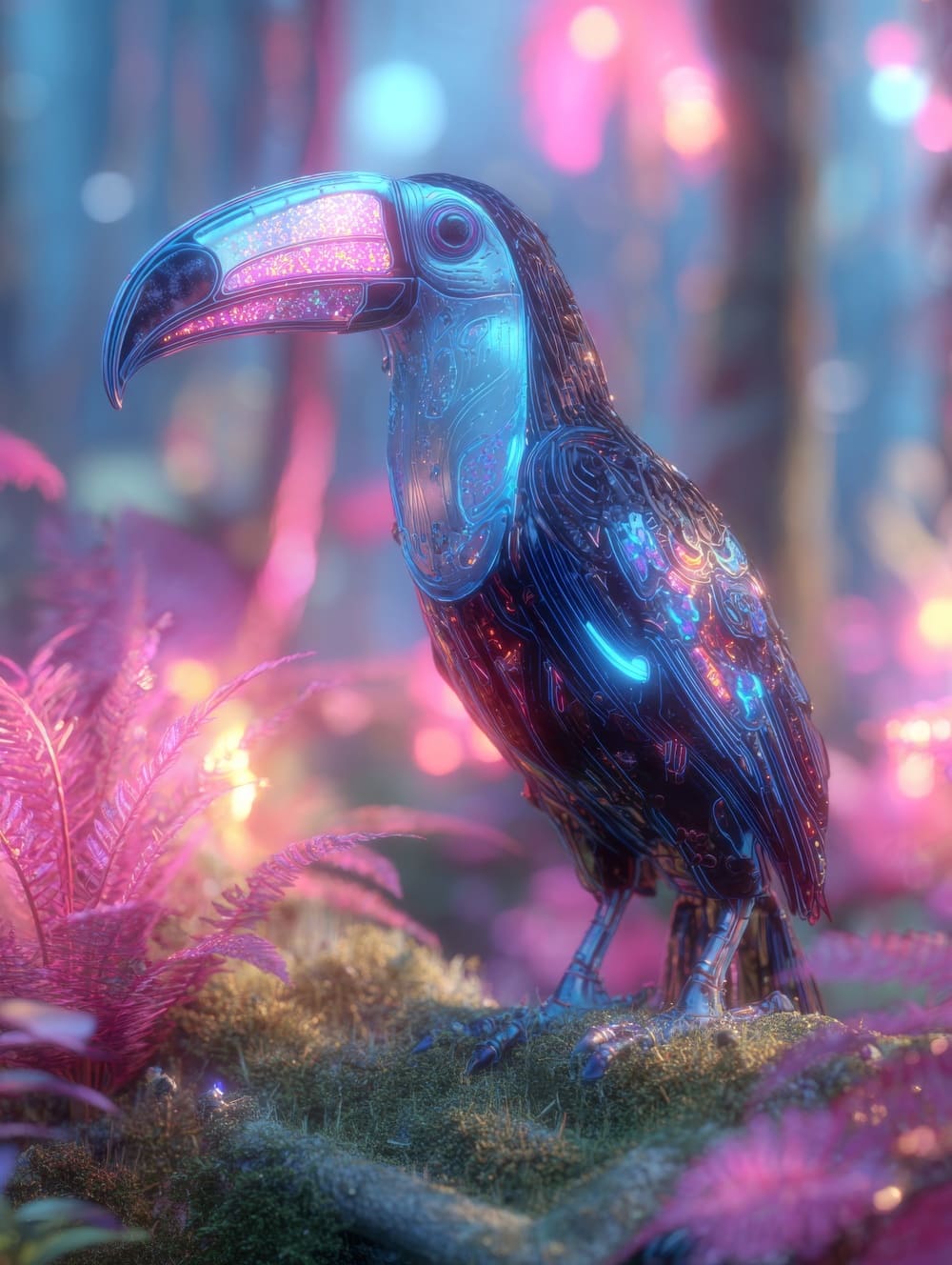 Tableau Toucan Futuriste