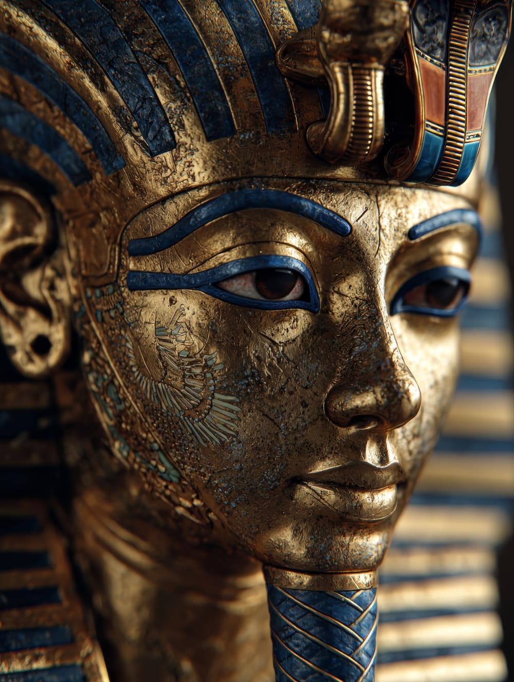 Tableau Toutânkhamon Masque Doré